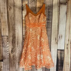 Anthropologie‎ Moulinette Soeurs Calendula Floral Fit & Flare Petite Dress 2P
